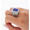 AGL Certified 10.10ct No Heat Ceylon Blue Sapphire Diamond Ring