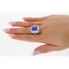 AGL Certified 10.10ct No Heat Ceylon Blue Sapphire Diamond Ring