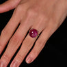 AGL Certified 10.88ct Burma Star Ruby Vintage Platinum Ring