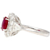 AGL Certified 1.76 Carat Burma Ruby Pigeon's Blood Red No Heat Classic Burma Ruby Ring