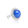 AGL Certified 30 Carat No Heat Ceylon Blue Star Sapphire & Diamond Halo Ring