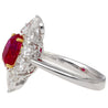 AGL Certified 3.04ct Pigeon Blood Ruby with Diamond Halo Ring