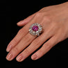 AGL Certified 9.55 Carat No Heat Burma Pink Sapphire Detachable Ring To Pendant