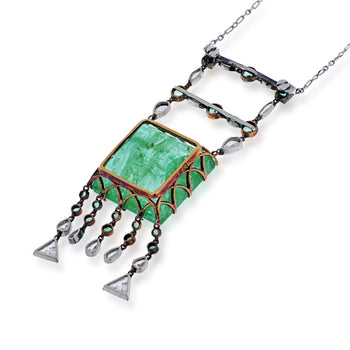 Alexey Denisov-Uralsky Signed Ural Mountain Emerald Pendant – Assay Jewelers