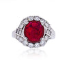 Antique 2.52 Carat No Heat Ruby & Diamond Ring Platinum | J.E. Caldwell & Co. Signed