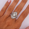 Art Deco 1.55 Carat Old European Cut Diamond Milgrain Filigree Platinum Ring