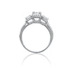 Baguette Cut Diamond Engagement Ring in 14k White Gold