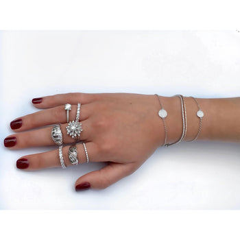 Box Chain Natural Diamond Tennis Bracelet in 14k white gold – Assay Jewelers