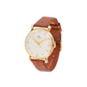 Bucherer 33mm Manual Wind 18K Gold On Leather Watch Ref 50030