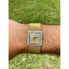 Bueche Girod Mens Square Watch in 18k gold & Diamond Bezel