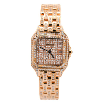 Cartier Panthere Full Factory Diamond 27mm 18K Gold Watch Ref 008133 – Assay Jewelers