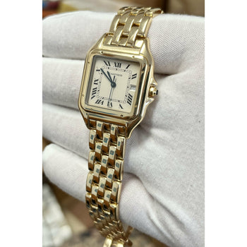 Montre Cartier Panthère femme 27 mm grand modèle en or jaune 18K, modèle 887968 – Assay Jewelers