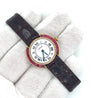 Cartier Paris 18K Gold and Leather 28MM Manual Wind Baguette Ruby and Diamond Watch