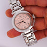 Cartier Pasha 2308 Diamond 18K White Gold Pink Dial Bracelet Automatic Watch