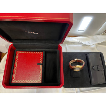 Cartier Roadster Ref. 2524 Men's Tonneau Large Size 18K Gold Watch in Leather with Box and Papers – Assay Jewelers