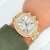 Cartier Roadster XL Chronograph 2619 in 18K Gold Diamond Set Watch