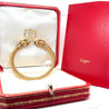 Cartier Signed 18k Gold Double Headed Panthere Bangle With Original Box/Papers