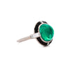 Cartier Signed Art Deco Colombian Emerald Onyx & Diamond Platinum Ring