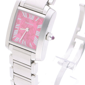 Cartier Tank Francaise Raspberry Rose Dial Christmas Edition Watch Full Set – Assay Jewelers