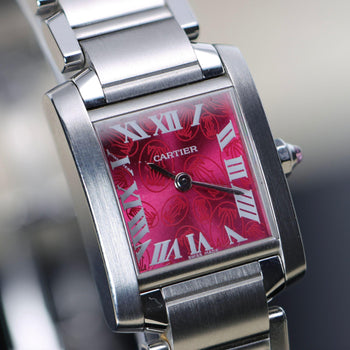 Cartier Tank Francaise W51030Q3 Raspberry Rose Dial Christmas Edition Watch – Assay Jewelers