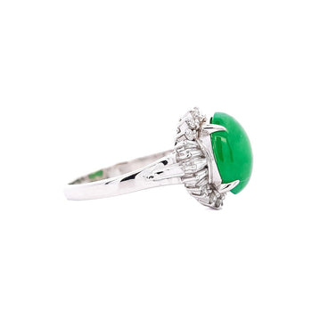 Certified 5.16 Carat Fei Cui Type A Jadeite Jade and Diamond Cocktail Ring – Assay Jewelers
