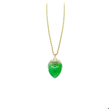 Certified Jadeite Jade Grade A Fei Cui Two Bird Feeding Motif Pendant in 18k – Assay Jewelers