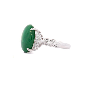 Certified Untreated 8.14 Carat Jadeite Jade A Fei Cui Platinum Ring – Assay Jewelers