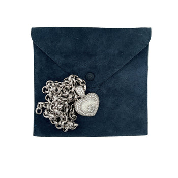 Chopard Happy Diamond 18Kt White Gold Heart Shape Pendant Necklace with Pouch & Papers – Assay Jewelers