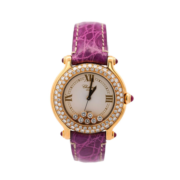 Chopard Happy Diamond Sport 32mm Ref. 4144 18K Gold Quartz Watch