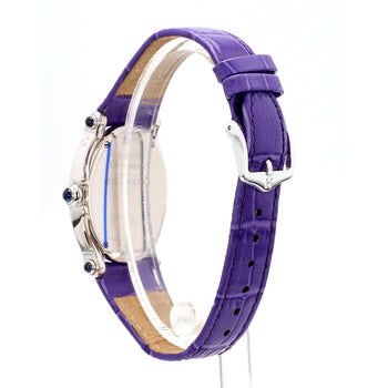 Chopard Happy Sport Floating Diamond & Diamond Bezel Purple Leather Strap Watch – Assay Jewelers