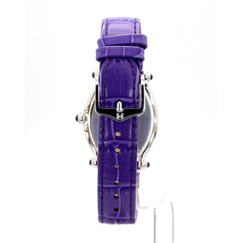 Chopard Happy Sport Floating Diamond & Diamond Bezel Purple Leather Strap Watch – Assay Jewelers