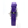 Chopard Happy Sport Floating Diamond & Diamond Bezel Purple Leather Strap Watch