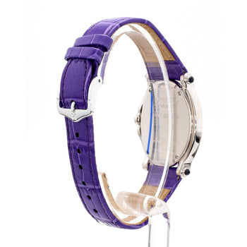 Chopard Happy Sport Floating Diamond & Diamond Bezel Purple Leather Strap Watch – Assay Jewelers