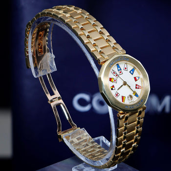 Corum Admiral's Cup Nautical Flag Dial 27mm Circa 1990 18K Yellow Gold Watch – Assay Jewelers