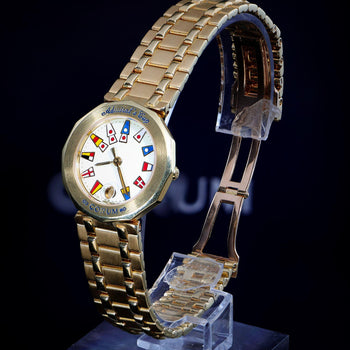 Corum Admiral's Cup Nautical Flag Dial 27mm Circa 1990 18K Yellow Gold Watch – Assay Jewelers