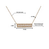 Diamond Bar Pendant Cable Chain Necklace 14K Yellow Gold 0.75 Carats