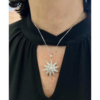Dreicer & Co. Old Euro Cut Diamond Star Shaped Pendant or Pin in 18Kt Gold and Platinum – Assay Jewelers