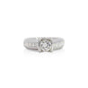 EGL Certified 1.65Carat Round Princess Diamond Platinum Ring