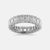 Emerald Cut Classic Diamond Eternity Ring White Gold 14K