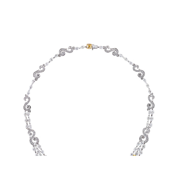 Extraordinary GIA Certified 50 Carat Fancy Yellow Diamond Necklace in 18K Gold