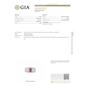 GIA 1.25 Carat Burma Ruby & Pave Diamond 18K White Gold Ring – Assay Jewelers