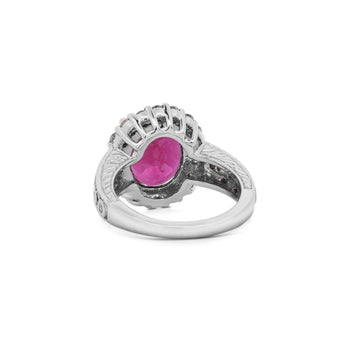 GIA Cert. 5.52 Carat Rubellite and Diamond Halo Filigree Ring – Assay Jewelers