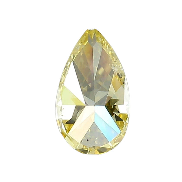 GIA Certified 0.81 Carat Fancy Vivid Yellow Pear Cut Loose Natural Diamond