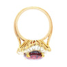 GIA Certified 10.40 Carat Red Zircon & Diamond Ballerina Cocktail Ring