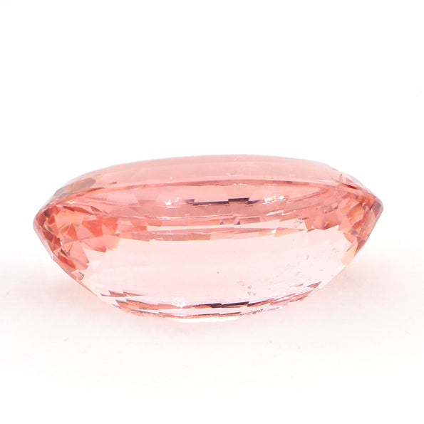 GIA Certified 176 Carat Oval Morganite East West Bezel Pendant Necklace
