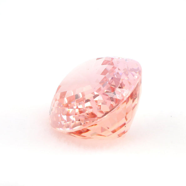 GIA Certified 176 Carat Oval Morganite East West Bezel Pendant Necklace