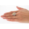 GIA Certified 1.15 Carat Radiant Cut Fancy Intense Yellowish Green Diamond Ring With Pink/White Side Stones