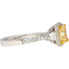 GIA Certified 1.24 Carat Radiant Cut Yellow (Y-Z) Diamond Engagement Ring in 18K White Gold