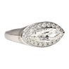 GIA Certified 1.5 Carat Marquise Cut E/VS2 Diamond Horizontal Set Mens Pinky Ring