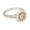 GIA Certified 1.51 CTTW Fancy Light Brown Pink Internally Flawless Diamond Ring